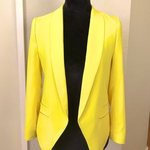 Bright yellow  dressy blazer. Size 2 petite
